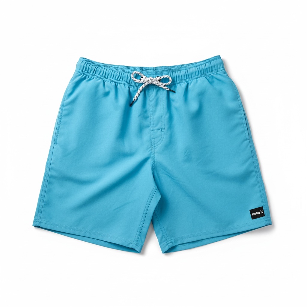Nwt Hurley Boys Turquoise Blue Swim Trunks With Liner Vacation Summer Resortwear